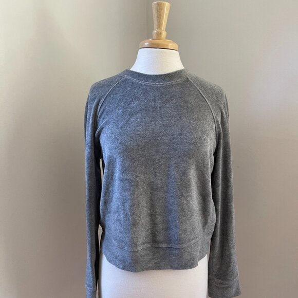 Lululemon Velour Warm Crew Crop Sweatshirt Size 8 - Picture 1 of 4
